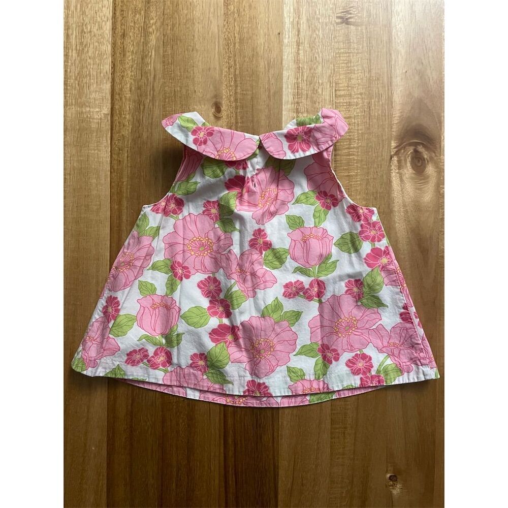 Janie and Jack Vintage Tag Girls Pink Floral Sleeveless Tank Top Size 3 Spring - Picture 4 of 4